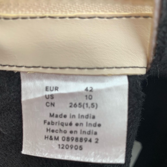 H&M Cream Platform Boots Sz 10 - Picture 6 of 7